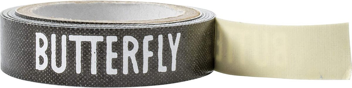 Side Tape Butterfly Black/Magenta 6mm: Flat Side Down of Roll